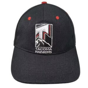 Tacoma Rainiers Baseball Cap Hat Black One Size Promotional Adventures Strapback